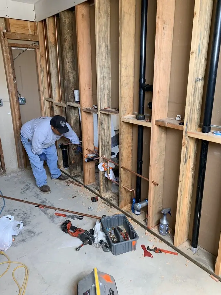 Commercial rough-in plumbing for Gas Line Repair in Cameo